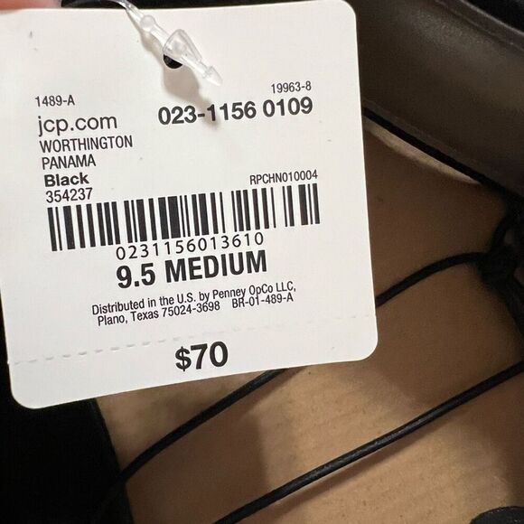 NWT WORTHINGTON Panama 9.5 Black Closed Toe Platform Heels Ankle Strap $70 MSRP - Picture 6 of 12